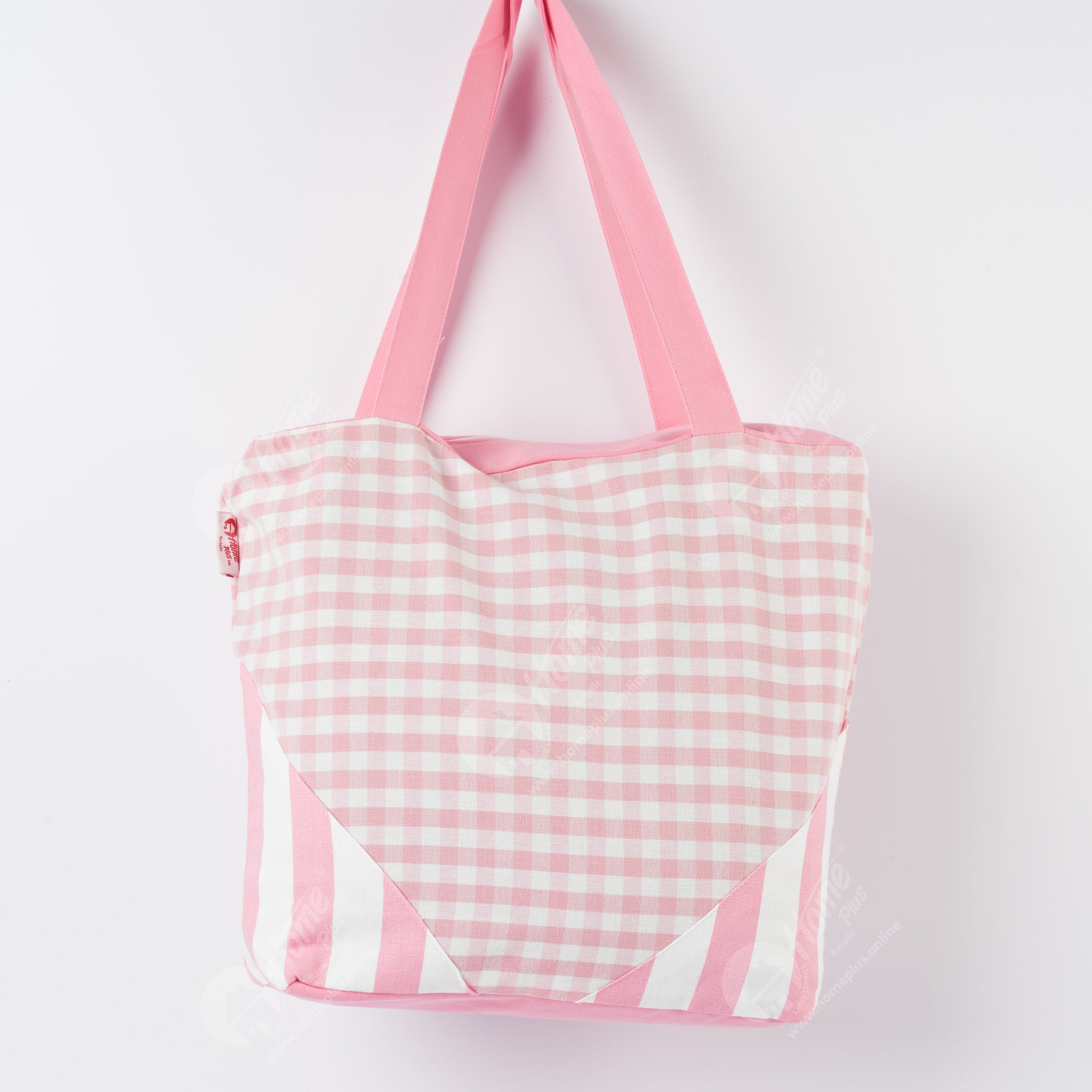 Shopping Bag - Gingham Check Pink