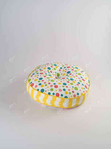 Floor Cushion R- Multi Polka