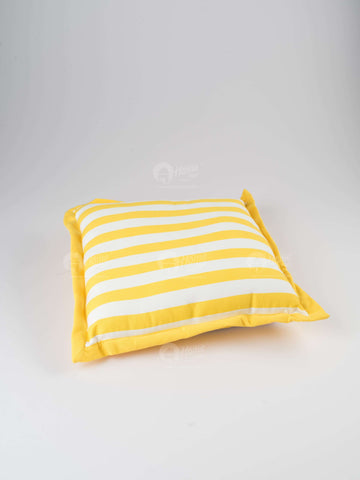 Flange Cushion - Thick Stripe Yellow