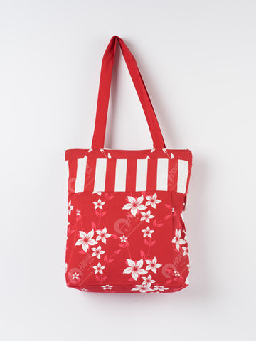 Shopping Bag - Wind Flower Red