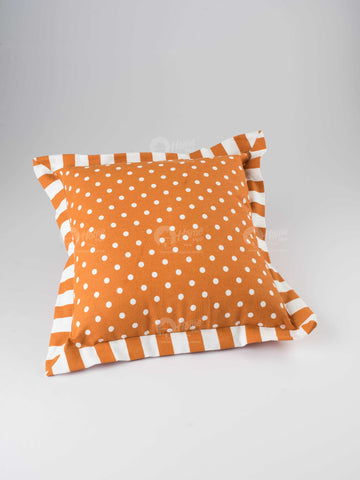 Flange Cushion - Polka Dot Burnt Orange