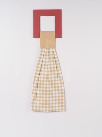 Wash Towel - Gingham Check Beige