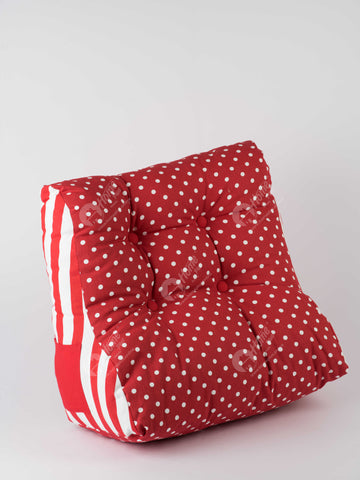 Back Rest Cushion - Polka Dot Red