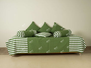 Diwan Set - Polka Dot Dark Olive