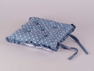 Frill Cushion - Polka Dot AF Blue