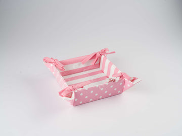 Bread Basket - Polka Dot Pink