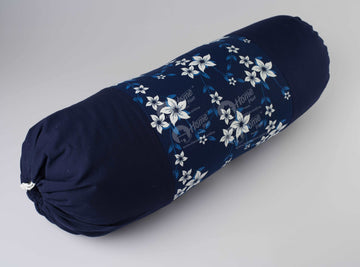 Bolster Cover - Wind Flower Navy