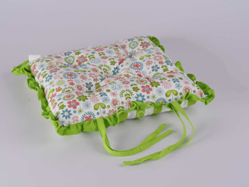 Frill Cushion - Retro Flowers