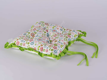 Frill Cushion - Retro Flowers