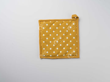 Pot Holder - Polka Dot Mustard