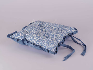 Frill Cushion - Lace AF Blue