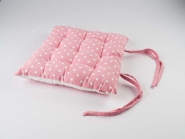 Chair Pad - Polka Dot Pink