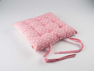 Chair Pad - Polka Dot Pink