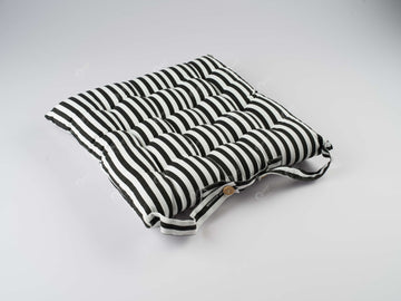 Chair Pad - Thin Stripes Black