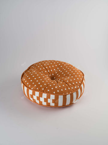 Floor Cushion R - Polka Dot Burnt Orange