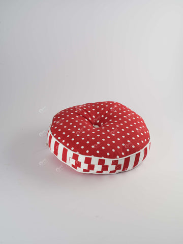 Floor Cushion R - Polka Dot Red