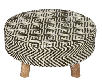 Wooden Stool - Jute 62x62Cm