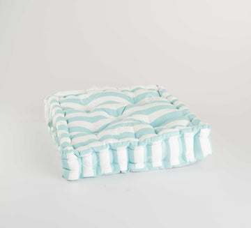 Floor Cushion - Thick Stripe Blue