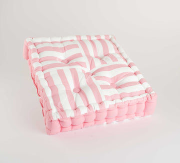 Floor Cushion - Thick Stripe Pink J