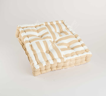 Floor Cushion - Thick Stripe Beige