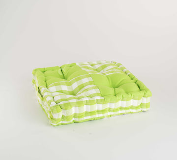 Floor Cushion - Block Check Green