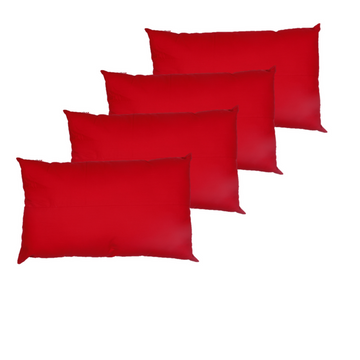 Pillow- Solid Red (Pack of 4)