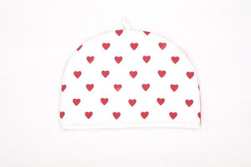 Tea Cozy - Large Heart Red