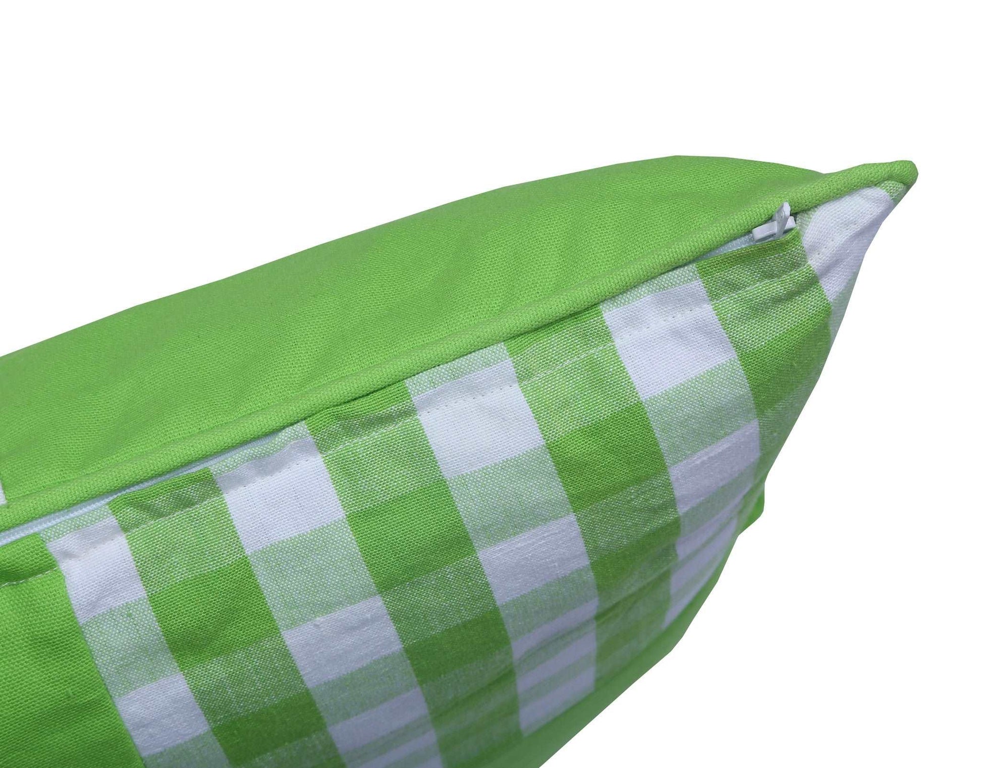 Cushion Cover - Block Check Green Joint