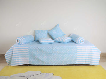 Diwan Set - Polka Dot Blue