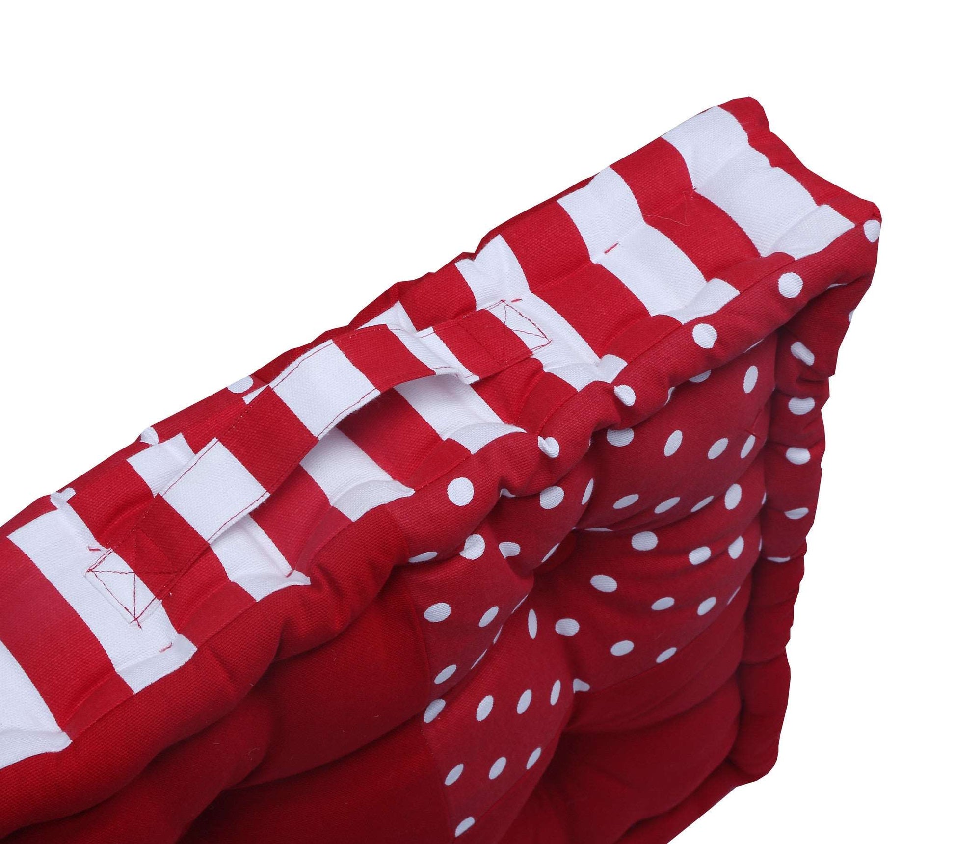Floor Cushion - Polka Dot Red Joint