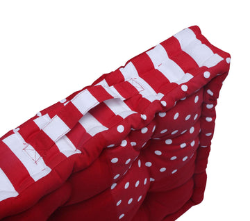 Floor Cushion - Polka Dot Red Joint