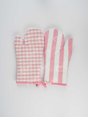Glove - Gingham Check Pink