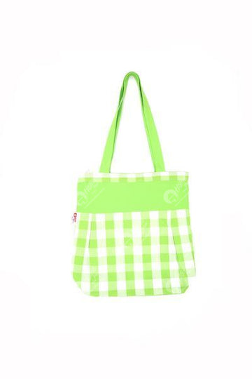 Shopping Bag - Block Check Green