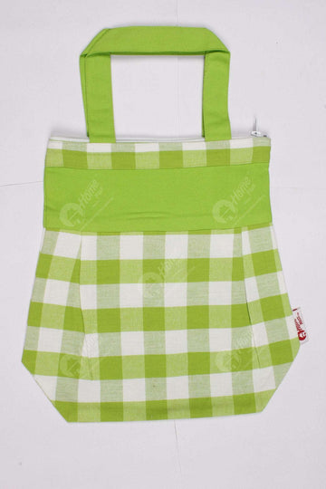Fancy bag - Block Check Green