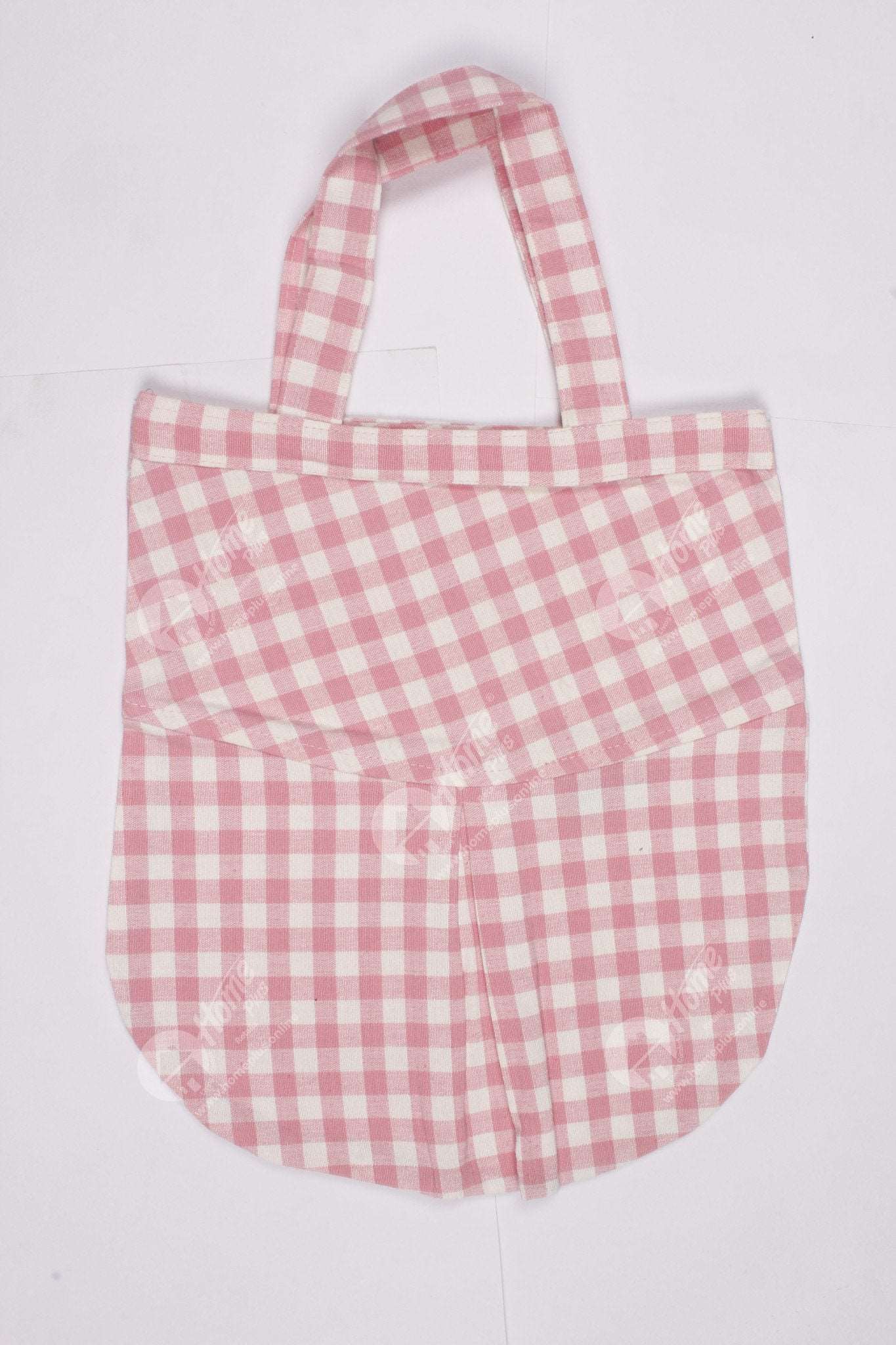 Fancy bag - Gingham Check Pink Oval