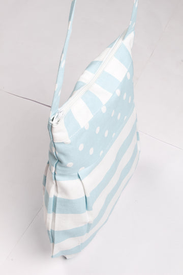 Fancy Bag Long Handle - Thick Stripe Blue