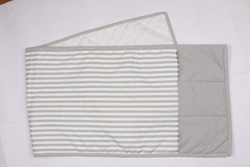 Fridge Cover Set - Thin Stripe Grey