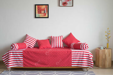 Diwan Set - Polka Dot Red