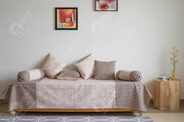 Diwan Set - Viva beige /Thin stripe Choco