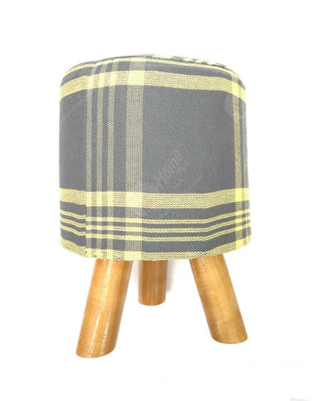 Wooden Stool - Check 32x32Cm