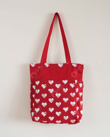 Shopping Bag - Heart Pro Red