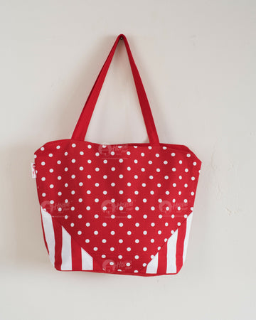 Shopping Bag - Polka Dot Red