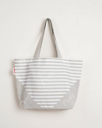 Shopping Bag - Thin stripe Grey