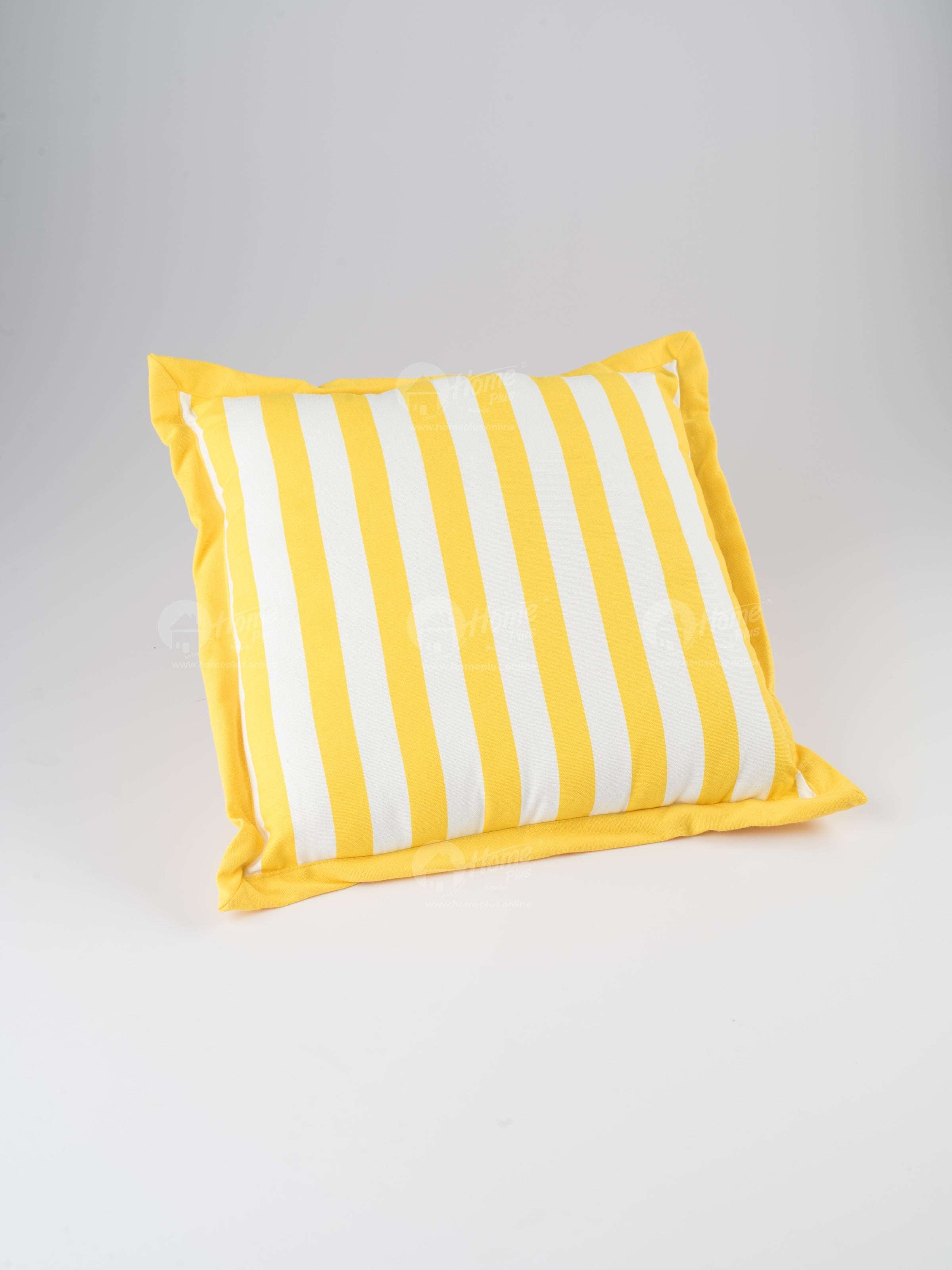 Flange Cushion - Thick Stripe Yellow