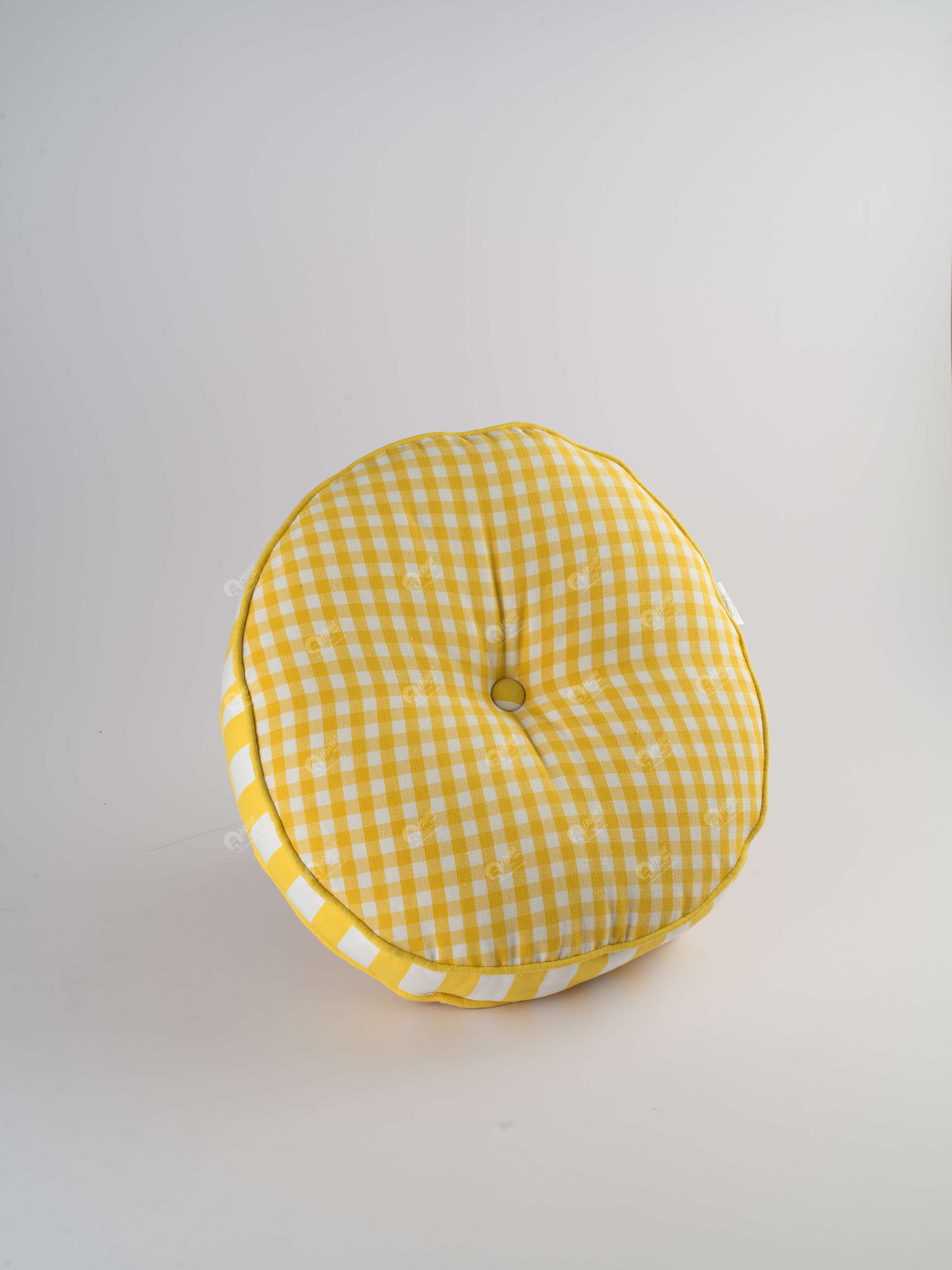 Round Cushion - Gingham Check