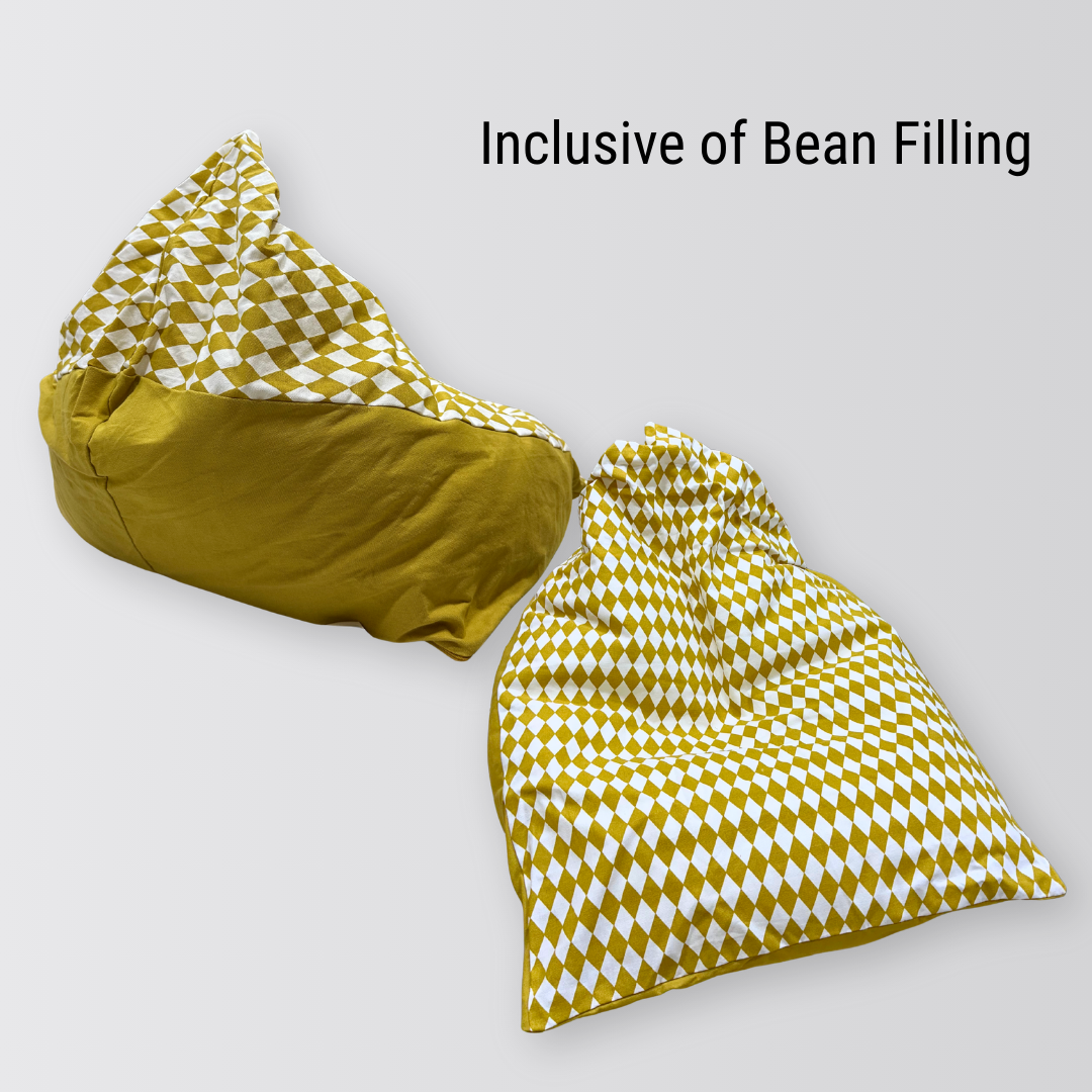 Kid's Bean Bag – Diamond Mustard Yellow