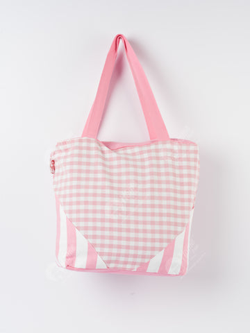Shopping Bag - Gingham Check Pink