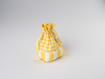 Gift Bag - Gingham Check Yellow