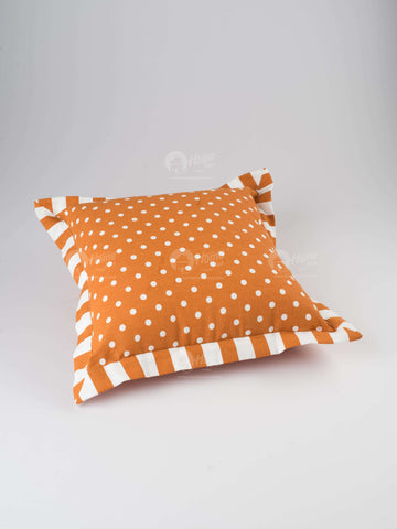 Flange Cushion - Polka Dot Burnt Orange