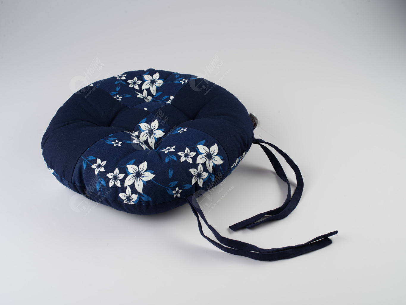 Chair Pad R - Wind Flower Navy